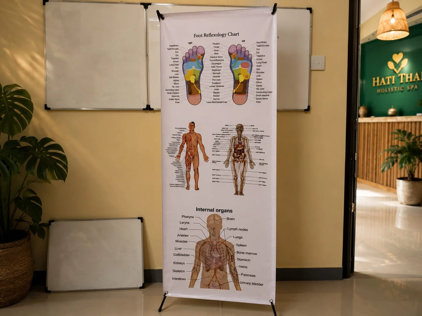 Massage training materials at Hati Thai Academy